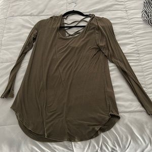 Charlotte Russe, medium dark green long sleeve.